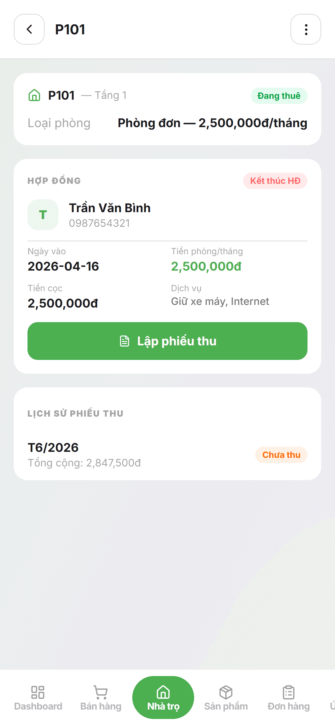 2. Rental Contract