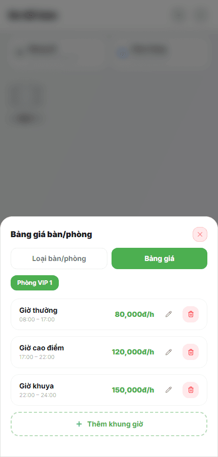 Hướng dẫn thiết lập phòng karaoke và bảng giá theo giờ trên LalaPos