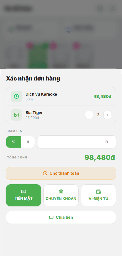 Hướng dẫn thanh toán và xuất hoá đơn phòng karaoke trên LalaPos
