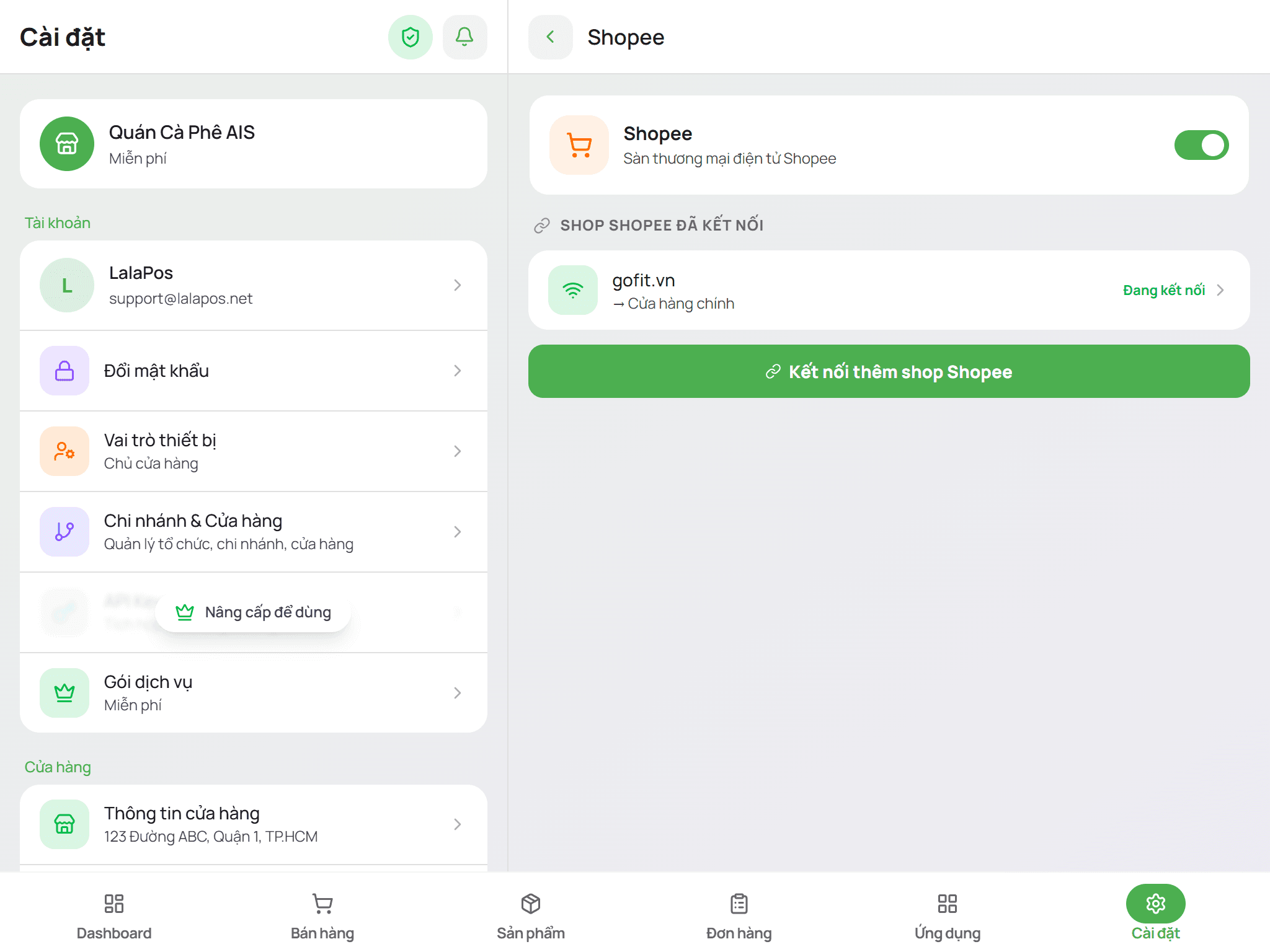 Hướng Dẫn Kết Nối Gian Hàng Shopee Với LalaPos