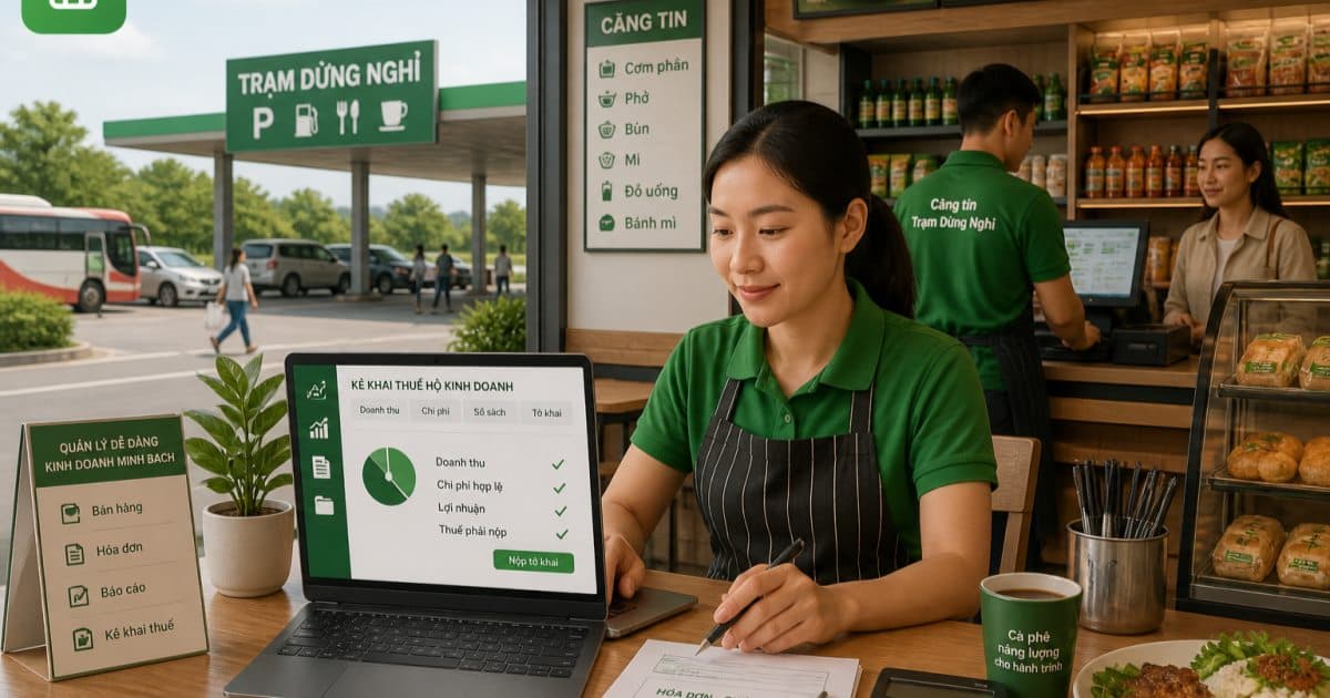 Kê Khai Thuế Hộ Kinh Doanh Căng Tin & Gian Hàng Trạm Dừng Nghỉ