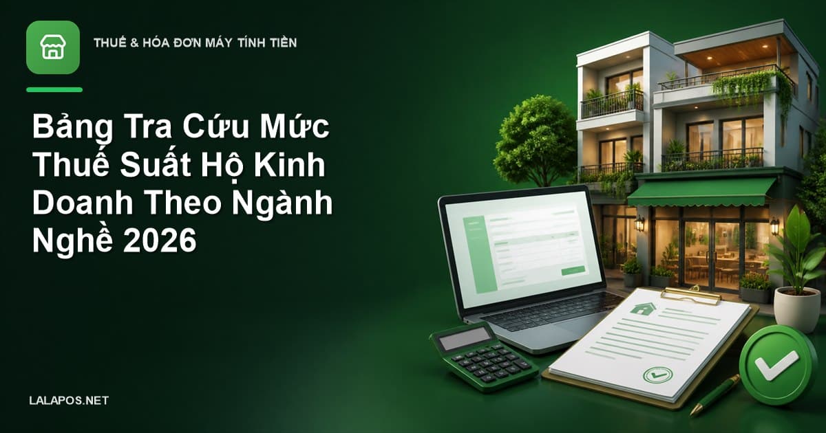 Bảng Tra Cứu Mức Thuế Suất Hộ Kinh Doanh Theo Ngành Nghề 2026