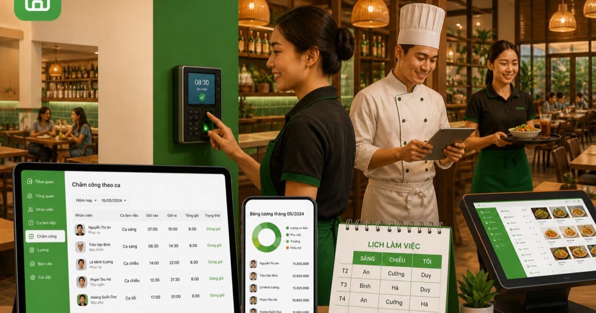 Chấm Công Và Quản Lý Lương Nhân Viên Nhà Hàng Theo Ca
