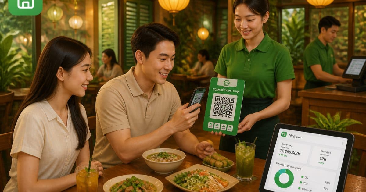 Thanh Toán QR Không Tiền Mặt Tại Bàn Cho Nhà Hàng