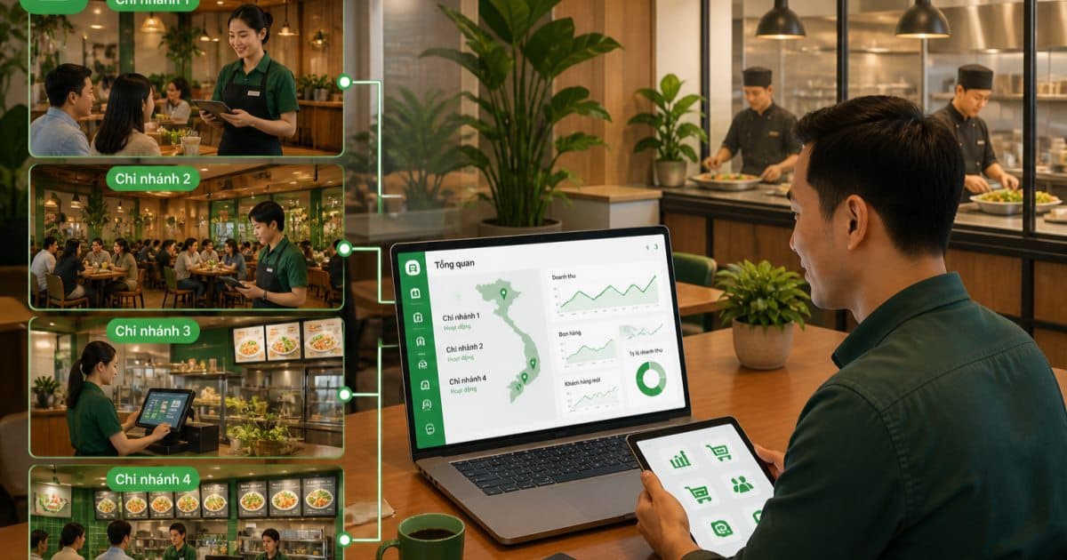 Quản Lý Chuỗi Nhà Hàng Nhiều Chi Nhánh Trên Một Tài Khoản
