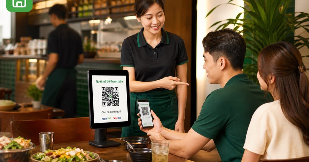 Màn Hình Phụ Hiển Thị Mã QR Thanh Toán Cho Khách Tại Nhà Hàng