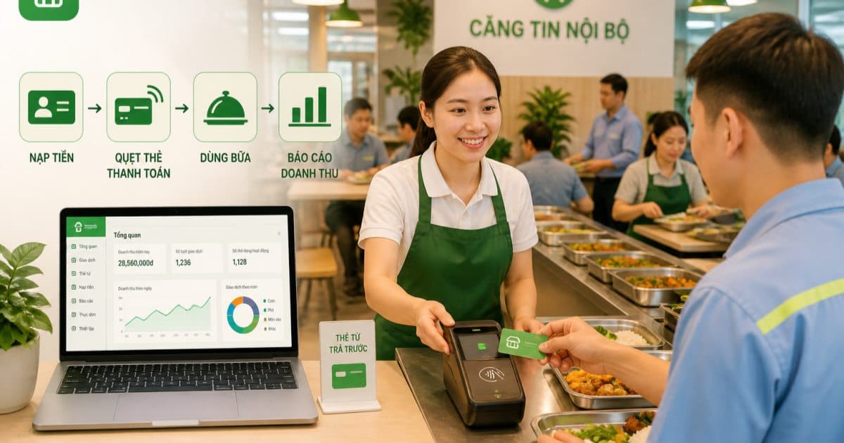 Quản Lý Bán Hàng Bằng Thẻ Từ, Quẹt Thẻ Trả Trước Cho Căng Tin Nội Bộ