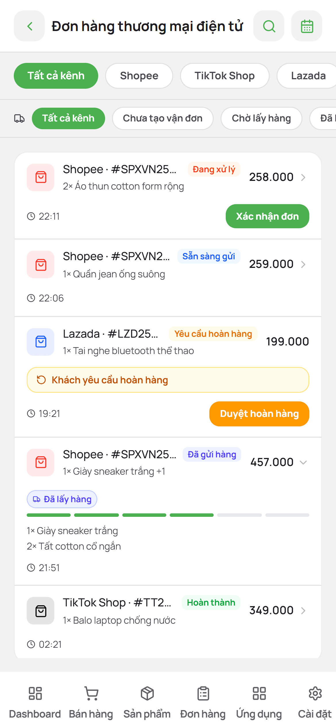 Erweiterte E-Commerce-Bestelldetailansicht in LalaPos