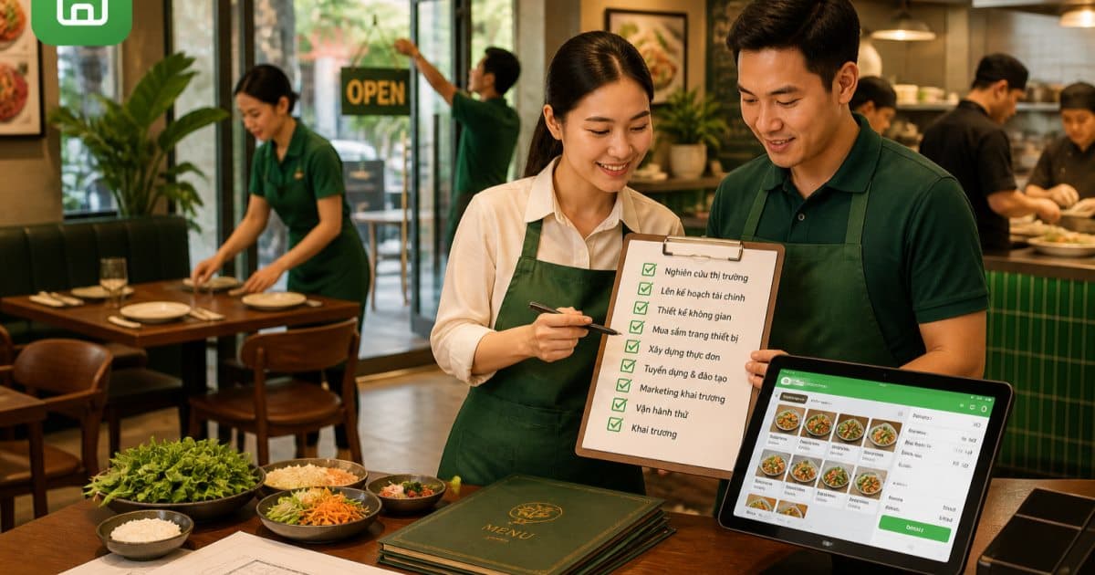 Checklist Mở Nhà Hàng Mới Từ Setup Thực Đơn Đến Ngày Khai Trương